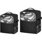 Tas Penyimpanan Pelindung Anti Debu untuk Blender 68 Liter yang Kompatibel dengan KitchenAid, Nilon Berlapis Hitam dengan Kantong (L)